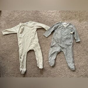 Cozy Striped and Solid Kids One Pieces Zara 1-3 mon